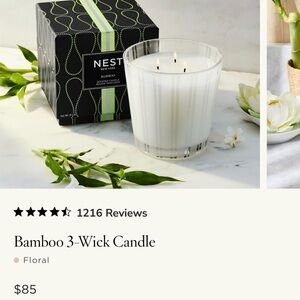 NEST Fragrances Bamboo Candle with Neon Yellow and Gray Design